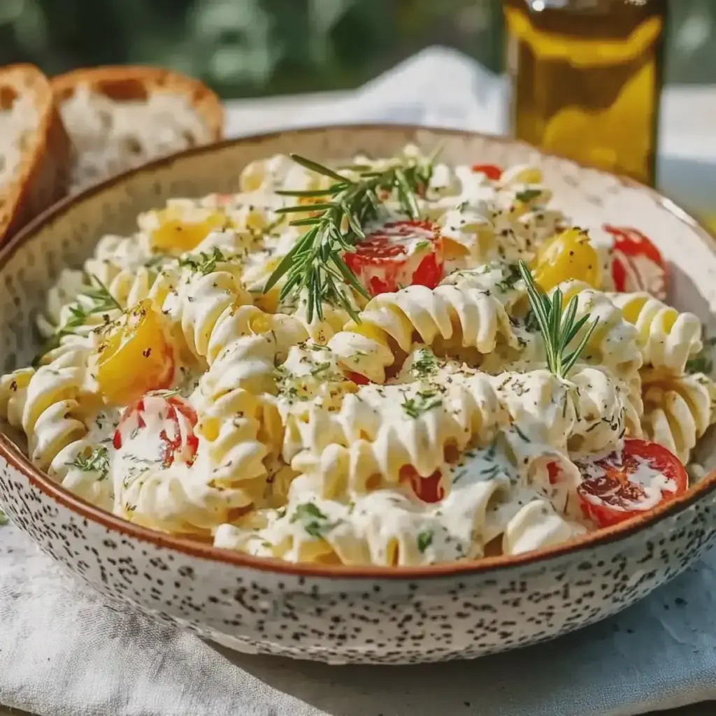 Nudelsalat mit Joghurtdressing
