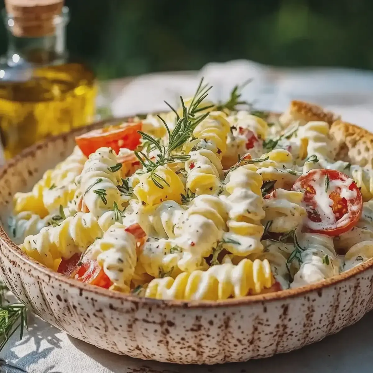 Nudelsalat mit Joghurtdressing
