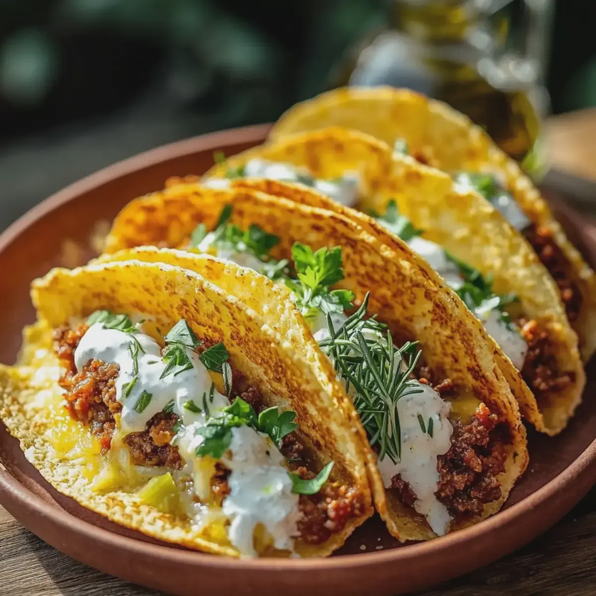 Ofen-Tacos mit Käse