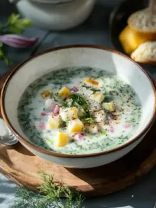 Erfrischende Okroschka Suppe