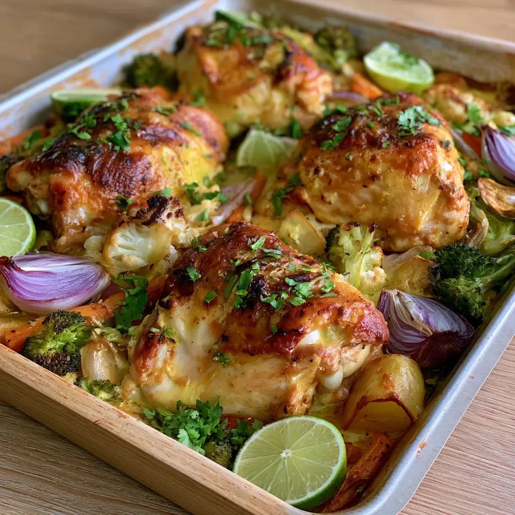 One-Pan Kokos-Limetten-Hähnchen