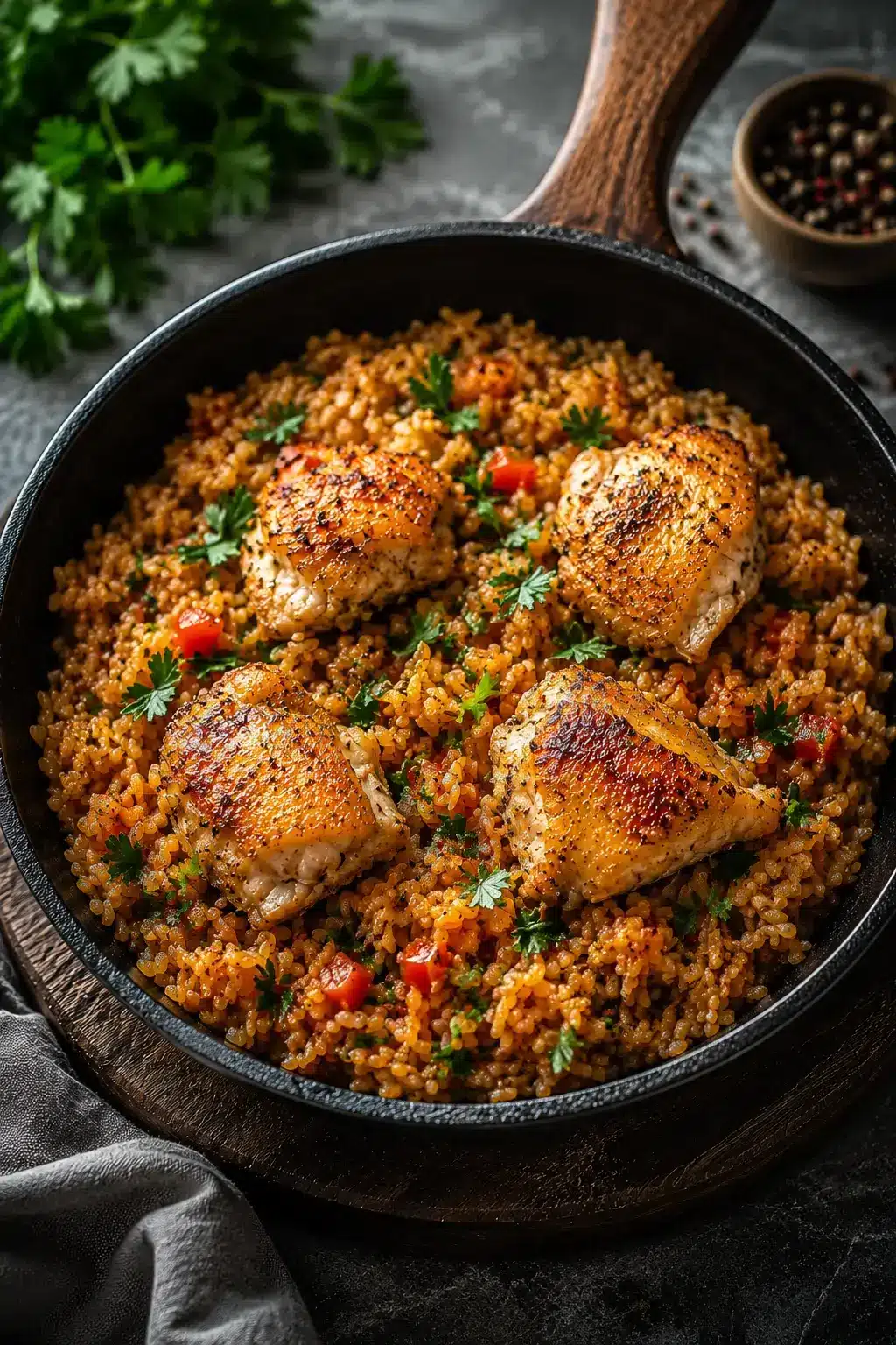 One-Pot Hähnchen und Reis