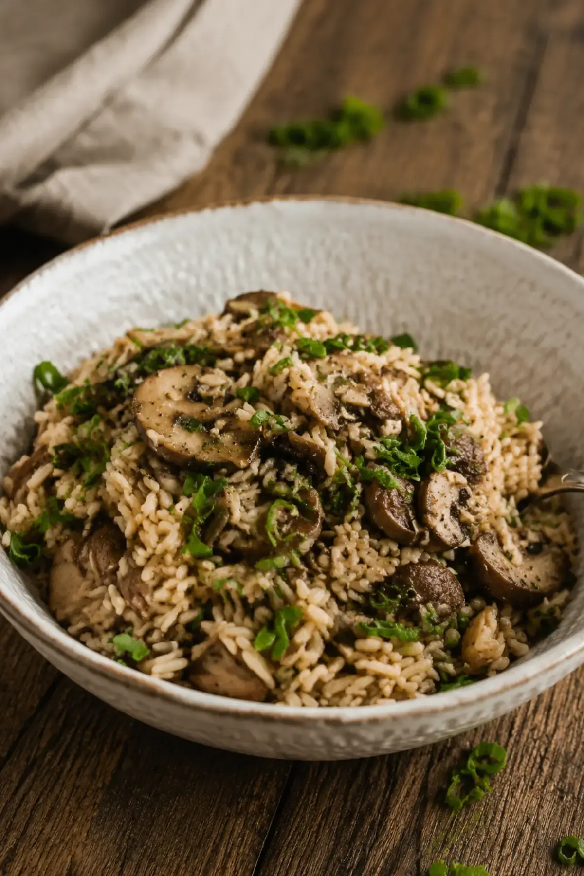 One Pot Reis mit Pilzen