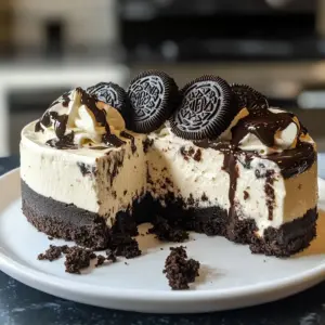 Oreo Stil Protein Käsekuchen