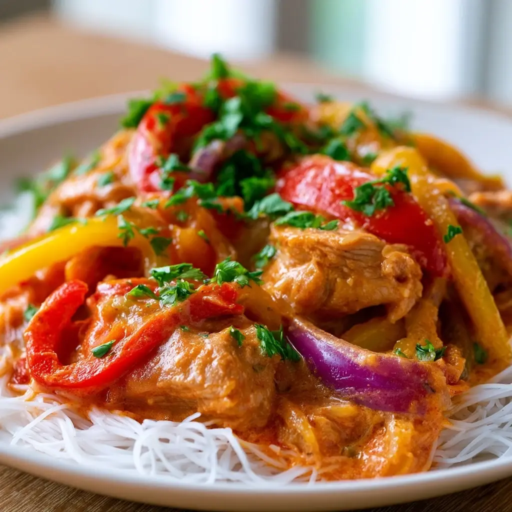 Paprika-Hähnchen-Pfanne