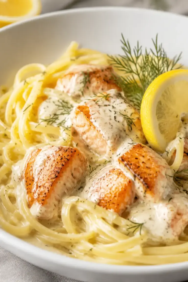 Pasta mit Lachs Zitronensauce