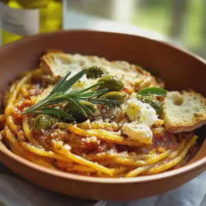 Pasta mit grünem Spargel und Feta