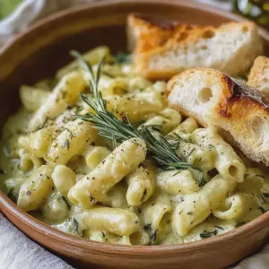 Pasta mit grünem Spargel und Garnelen