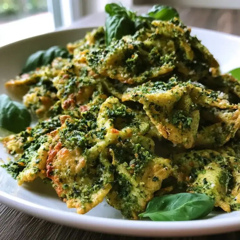 Pesto Parmesan Pasta Chips