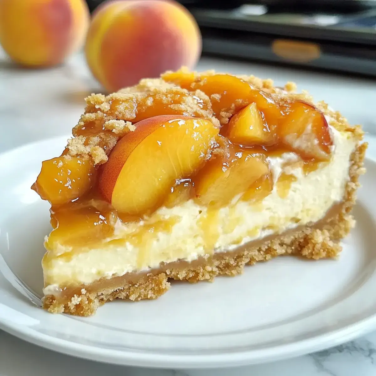 Pfirsich-Cobbler-Käsekuchen