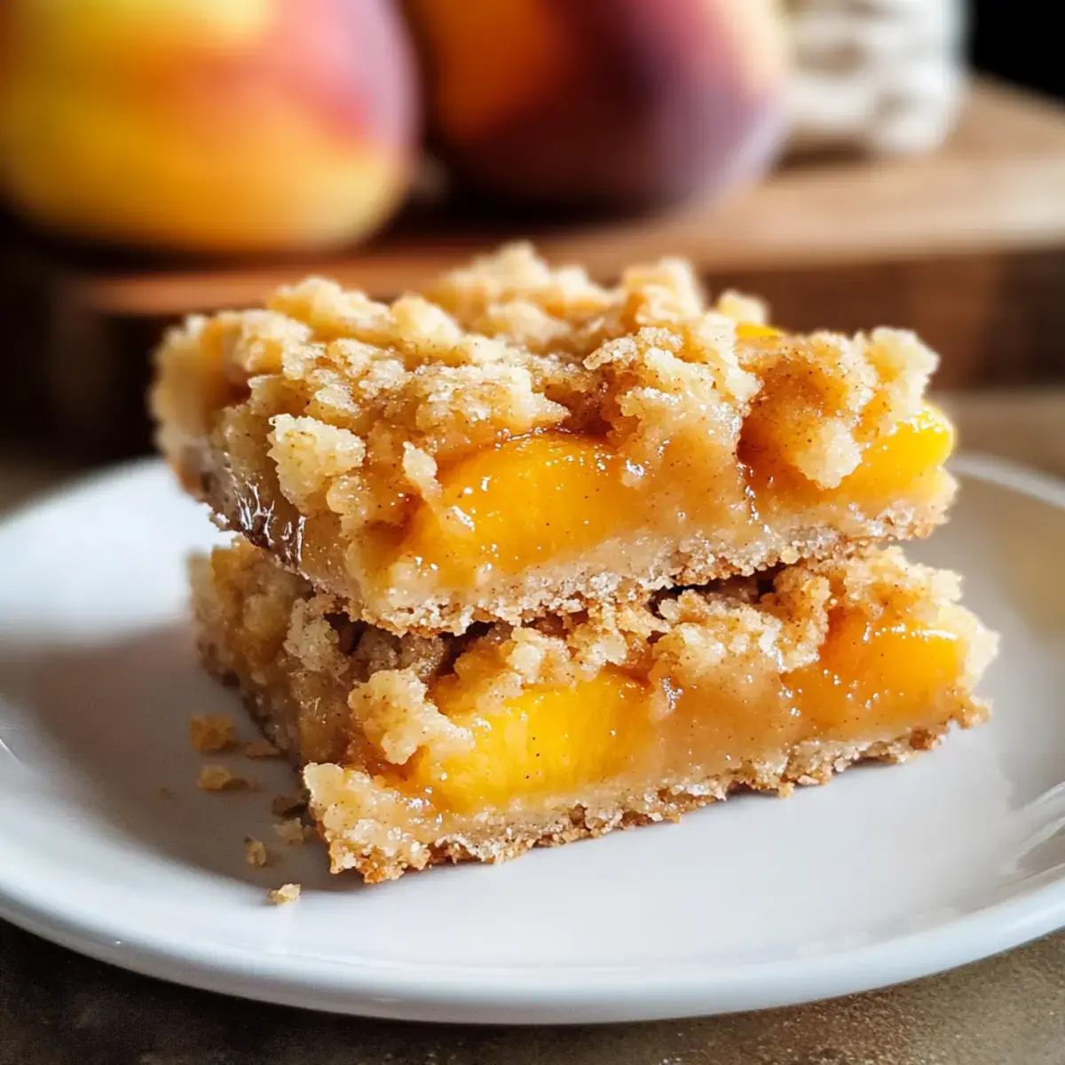 Pfirsich Streusel Riegel