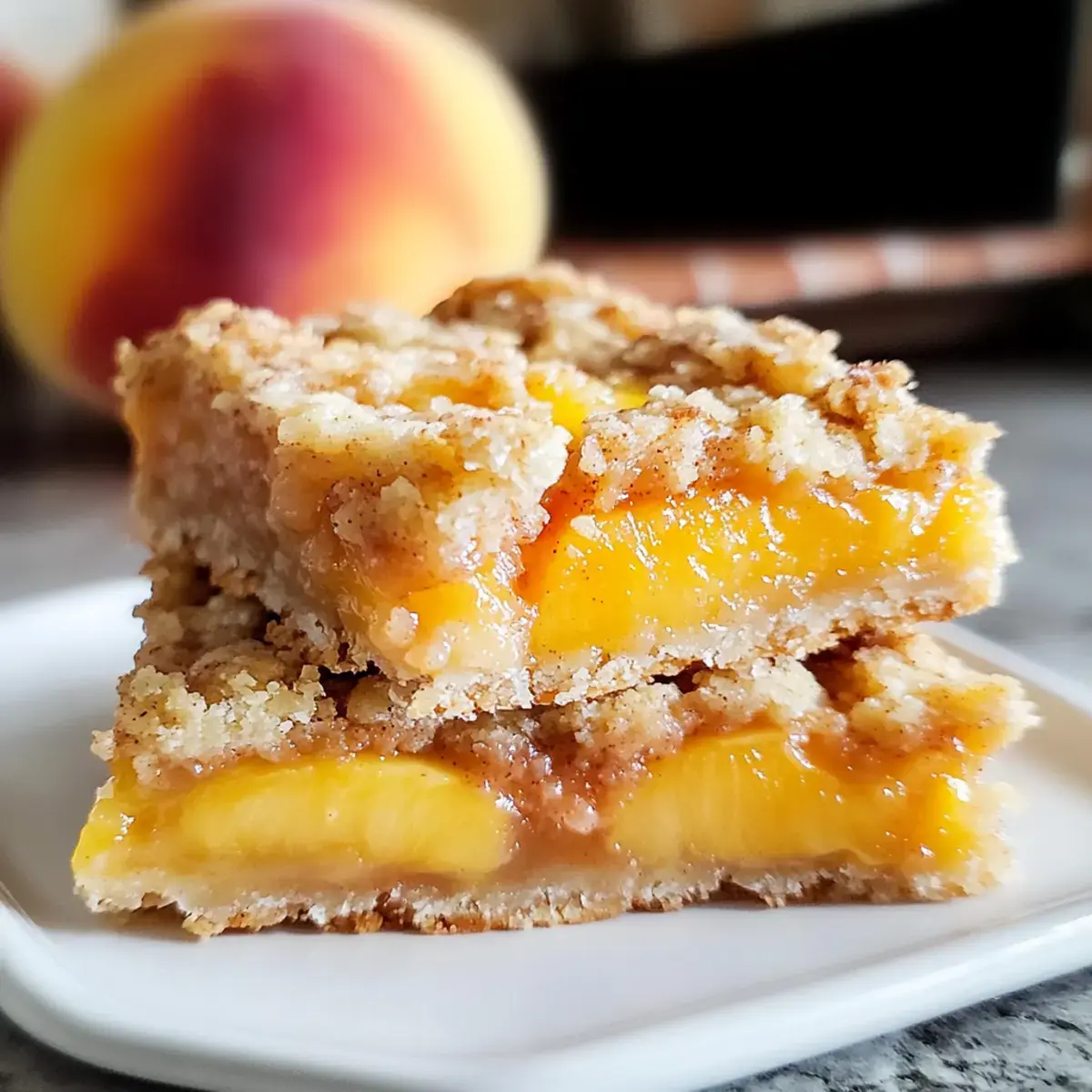 Pfirsich Streusel Riegel