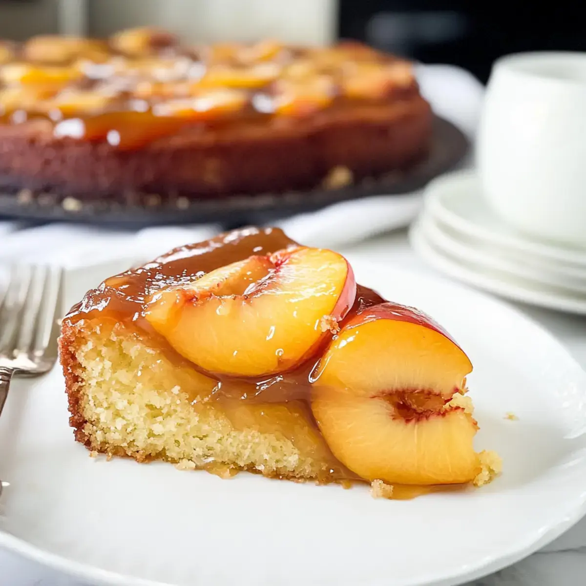 Pfirsich Wende Kuchen