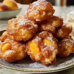 Süße Pfirsichkrapfen