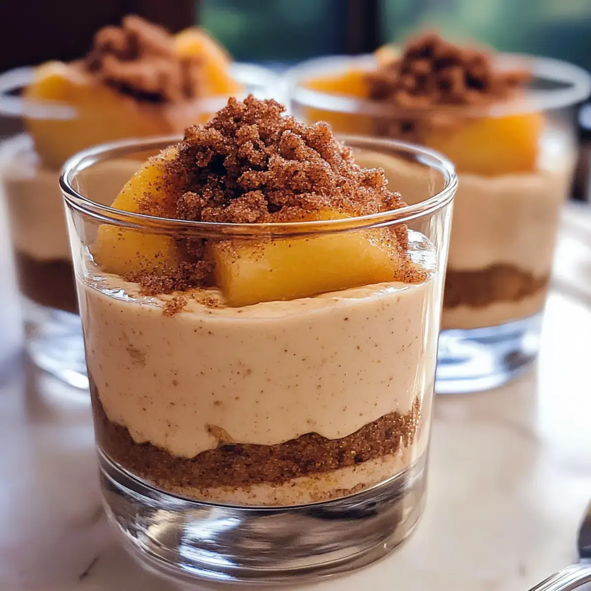 Pfirsichmousse mit Zimtknusper