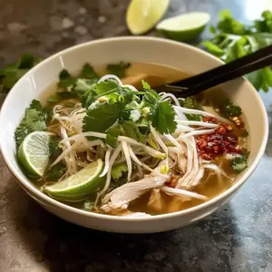 Authentische vietnamesische Chicken Pho (Pho Ga)