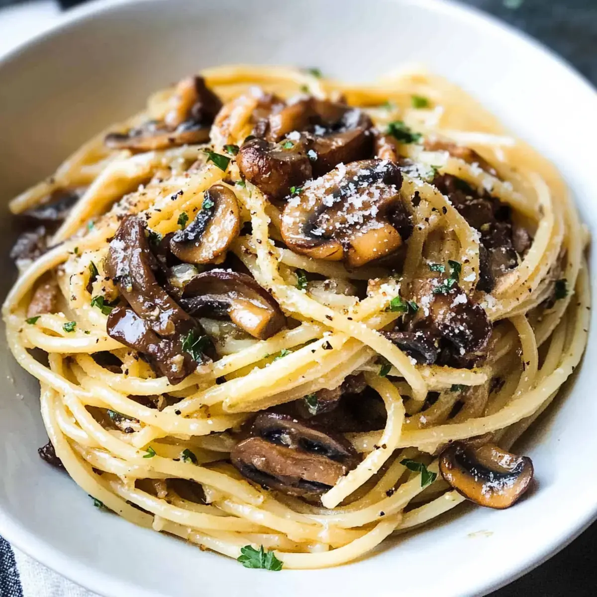 Pilzspaghetti Aglio Olio
