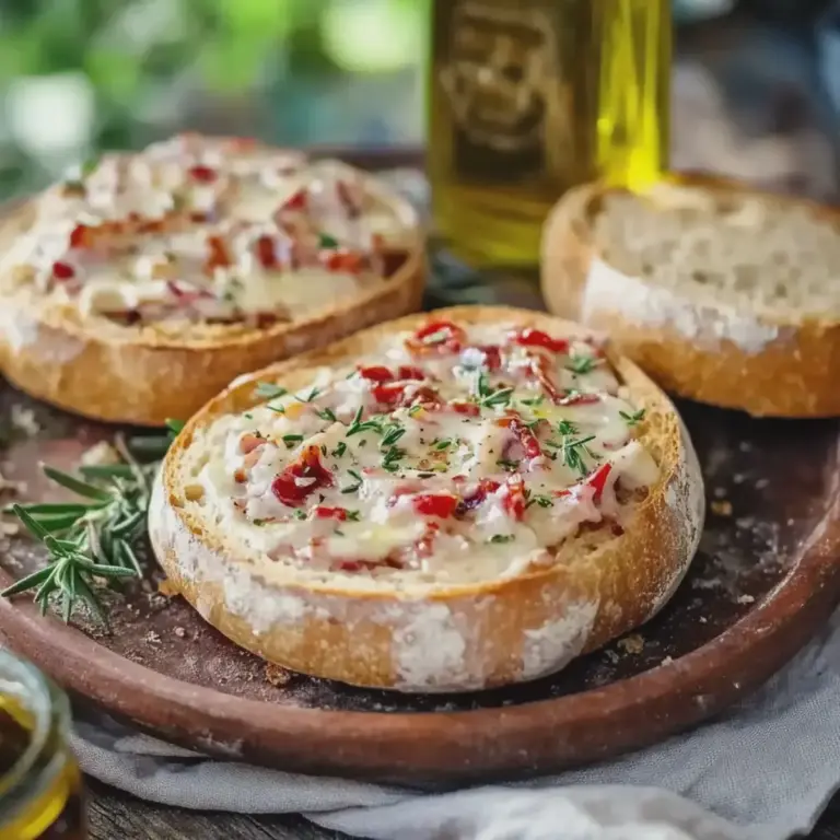 Pizzabrötchen mit Schmand