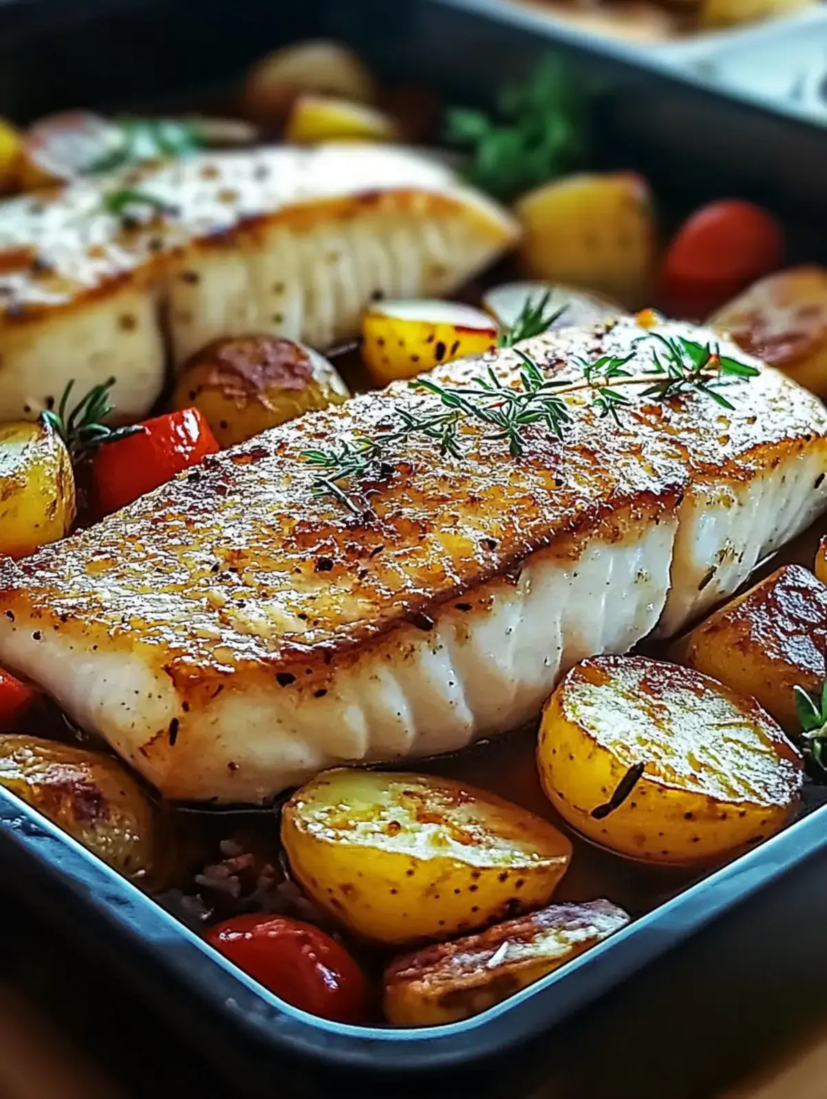 Portugiesischer Ofenfisch mit Kartoffeln