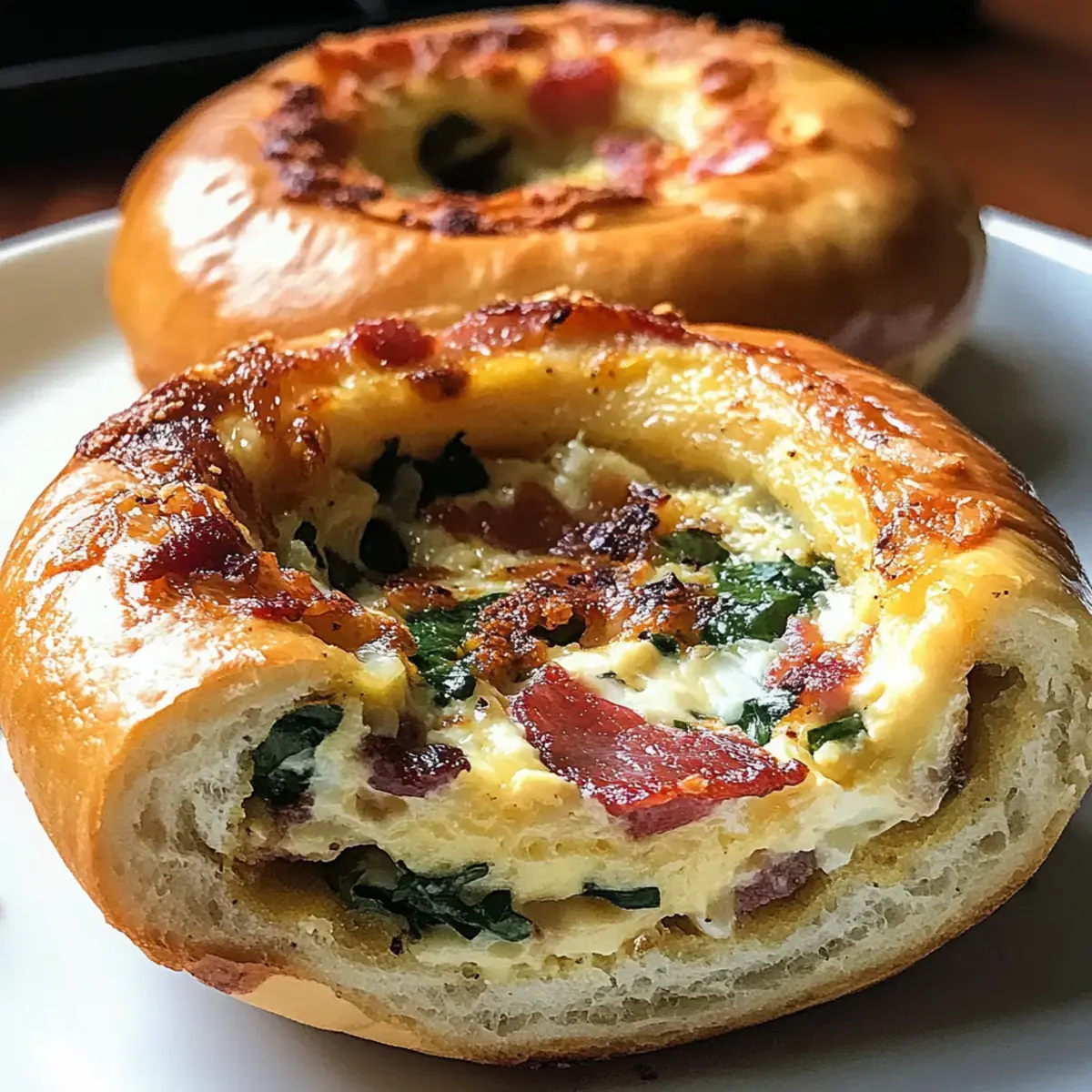 Quiche gefüllte Bagels für einen perfekten Brunch 2 Quiche gefüllte Bagels