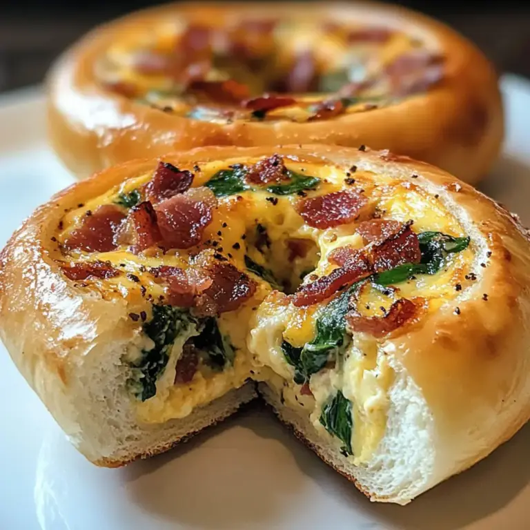 Quiche gefüllte Bagels