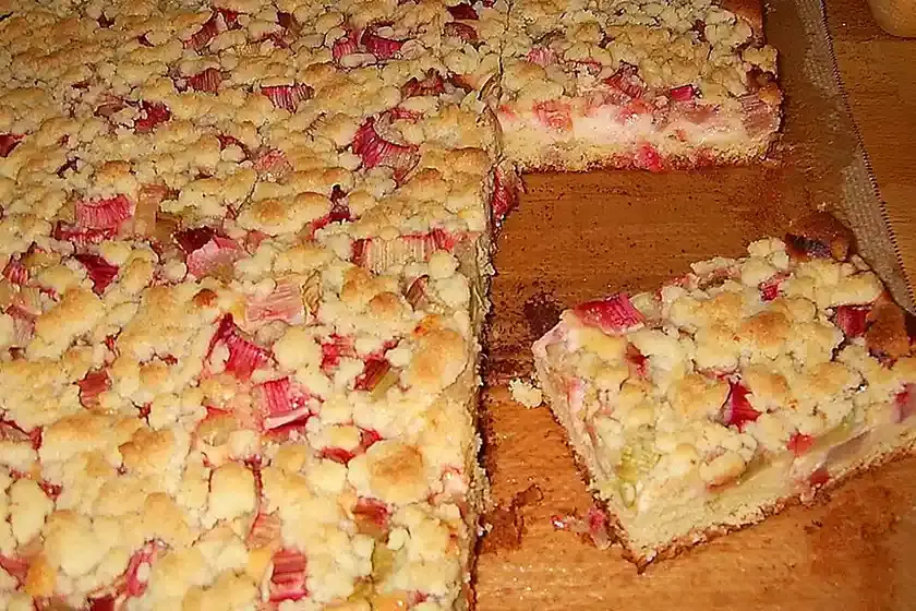 Rhabarber Quark Kuchen