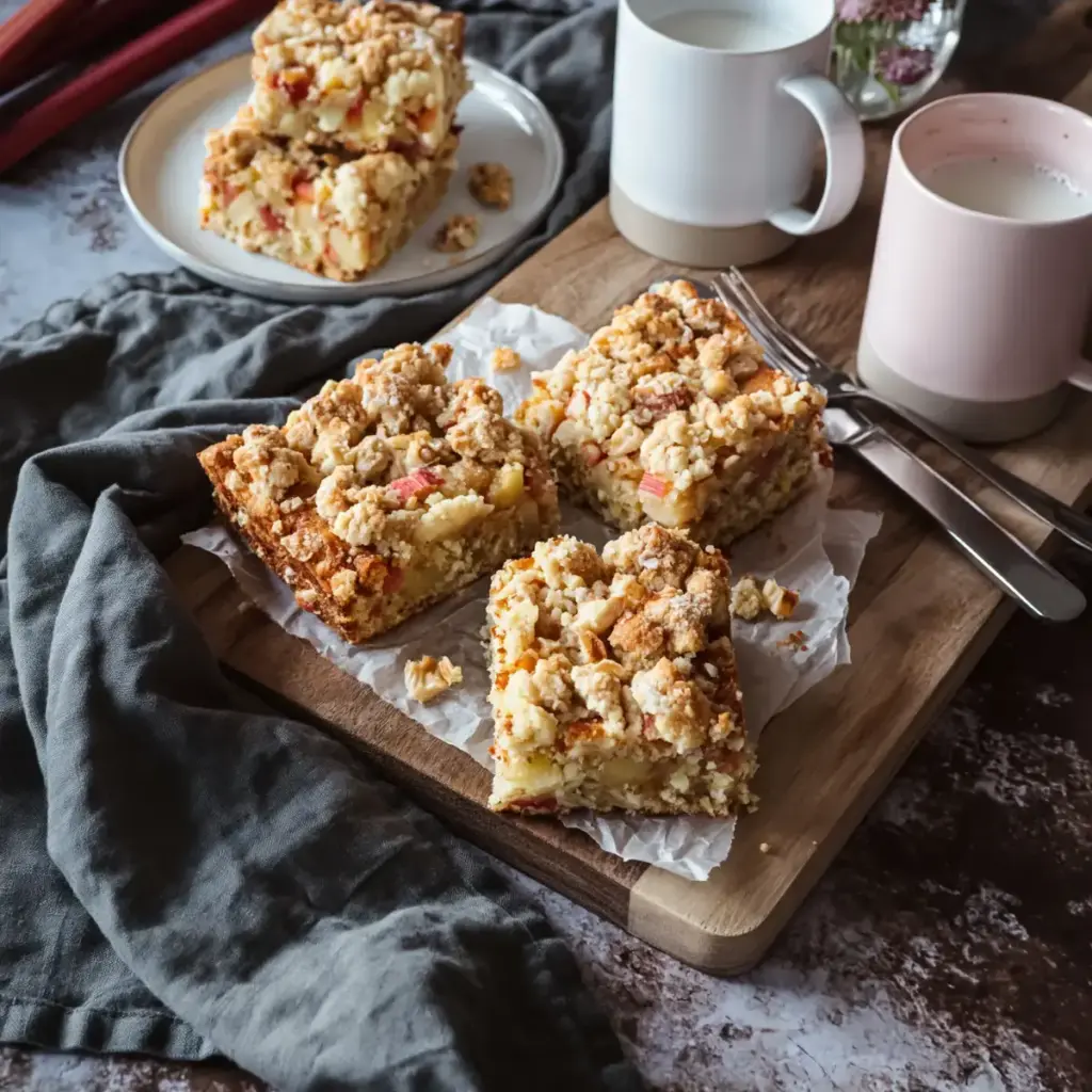 Rhabarber Streuselkuchen vom Blech