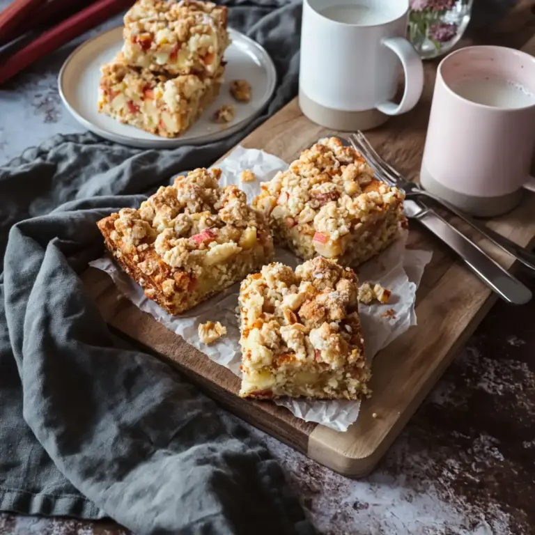 Rhabarber Streuselkuchen vom Blech