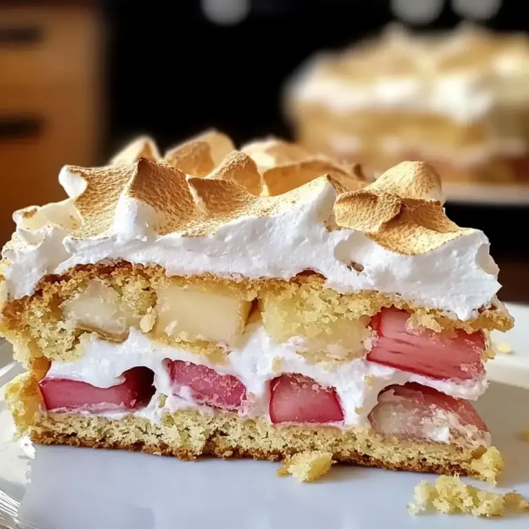 Rhabarberkuchen mit Baiser