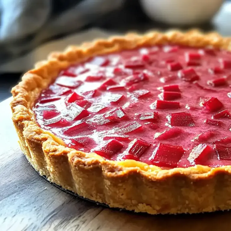 Rhabarberpudding-Tarte