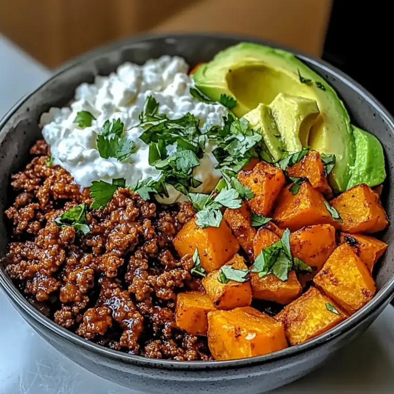 Rinderhackfleisch Hot Honey Schüssel