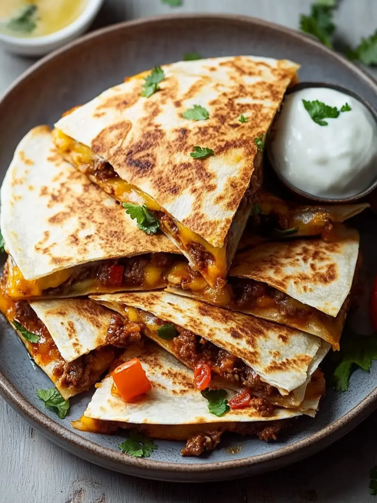 Rinderhackfleisch Quesadillas
