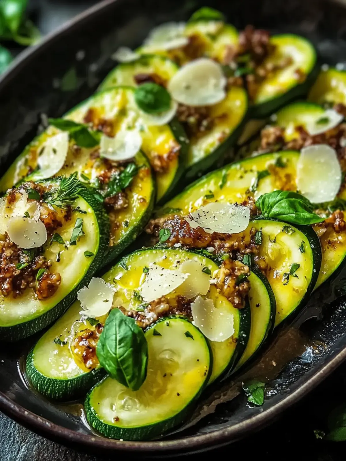 Rinderhackfleisch Zucchini-Boote