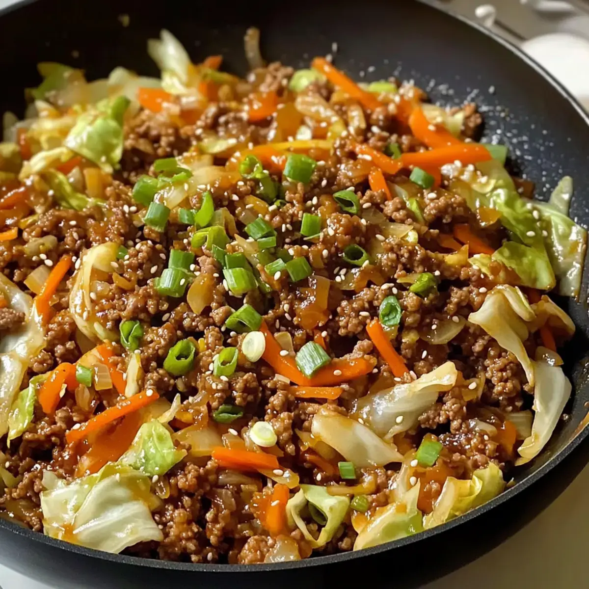 Rinderhackfleisch und Kohl