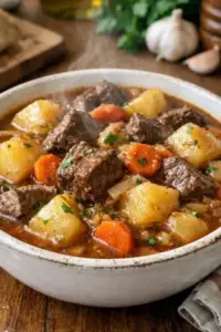 Herzhafter Rindfleisch-Kartoffel-Eintopf