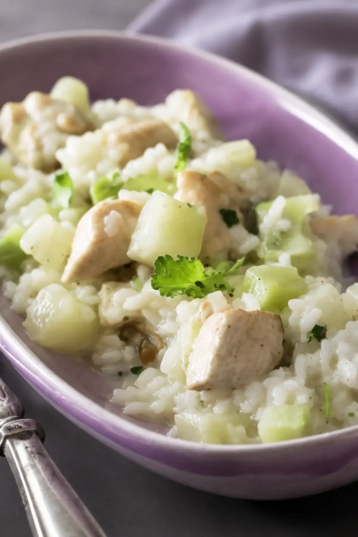 Risotto mit Kohlrabi und Hähnchen