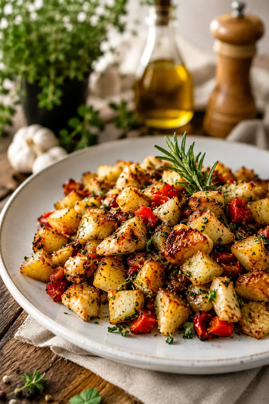 Rosmarin-Hähnchen-Kartoffel-Hash