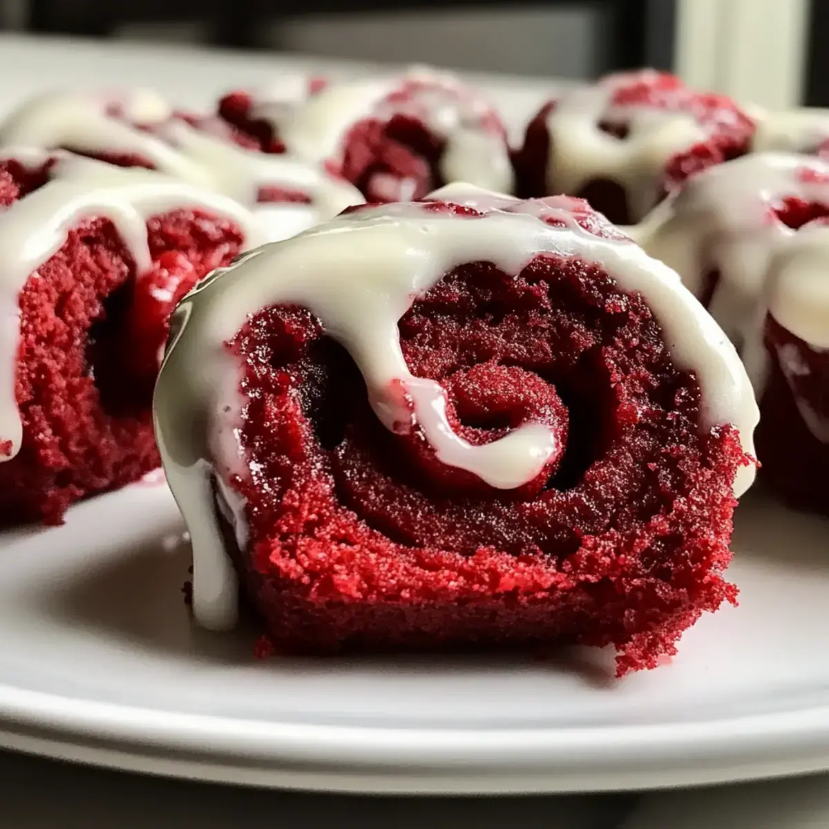 Rote Samt Zimtschnecken