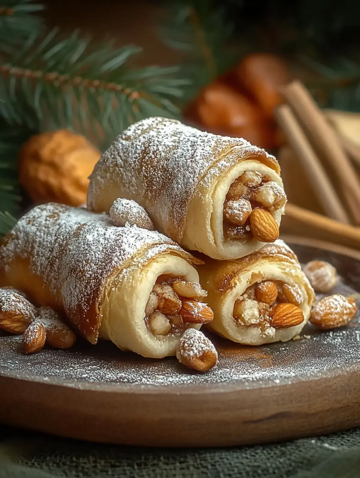 Saftige Rumänische Nusshörnchen aus Sauerrahmteig - Perfekte Nascherei 2 Rumänische Nusshörnchen