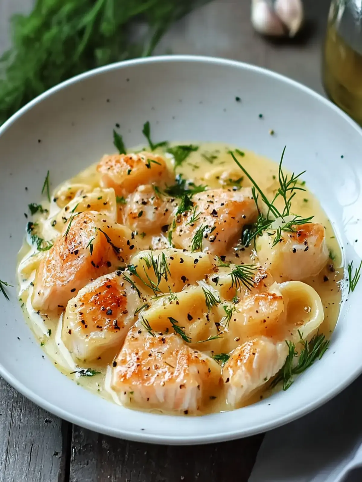 Räucherlachs-Gnocchi