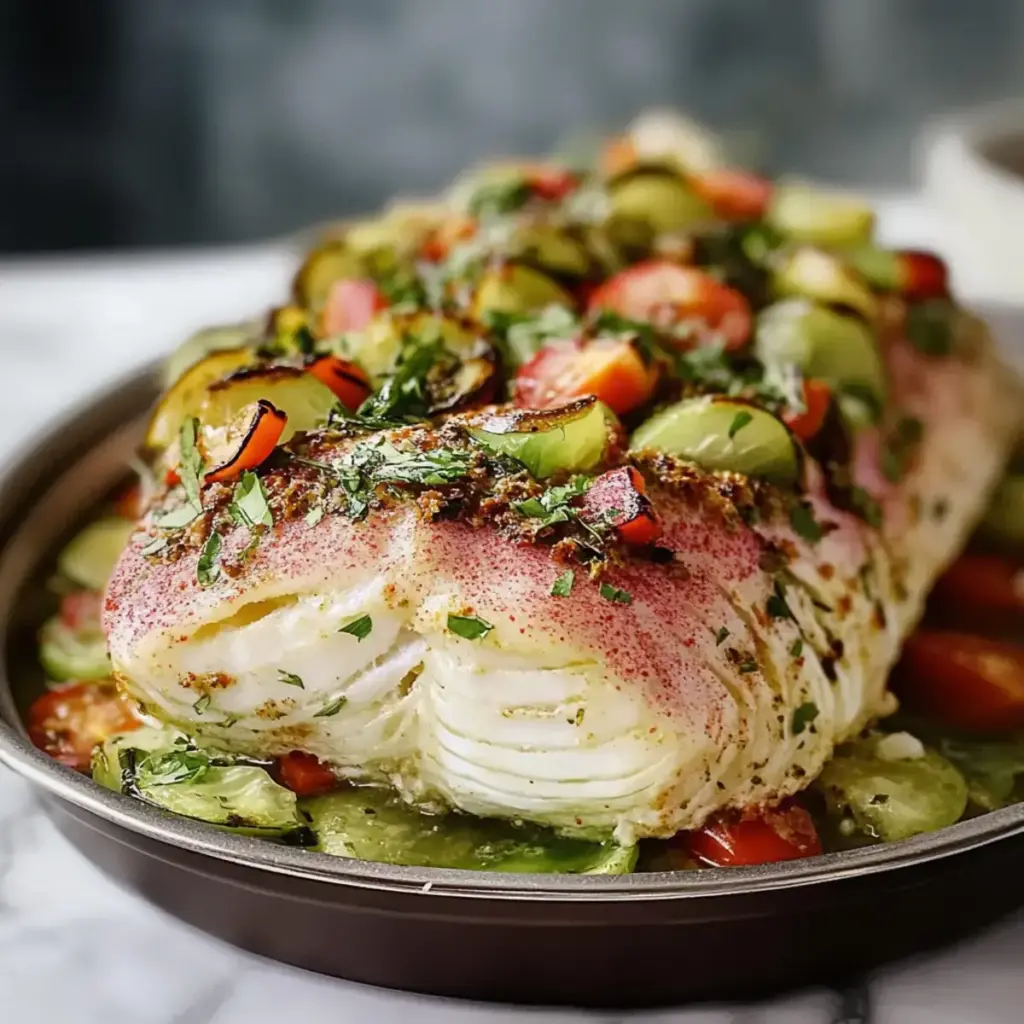 Salzbrot-Fisch mit Escovitch-Gemüse