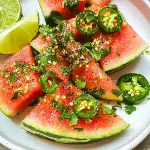 Scharfer Wassermelonen-Salat