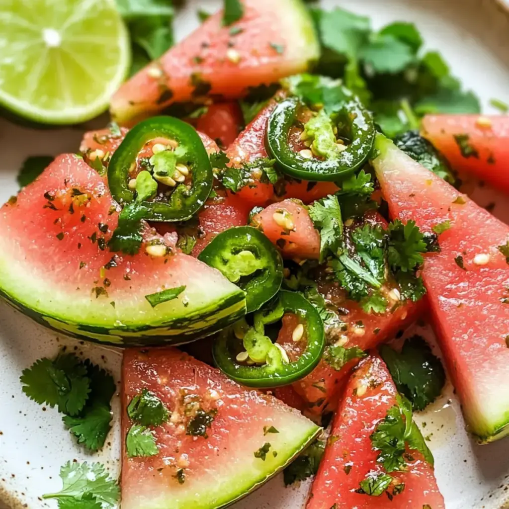 Scharfer Wassermelonen-Salat