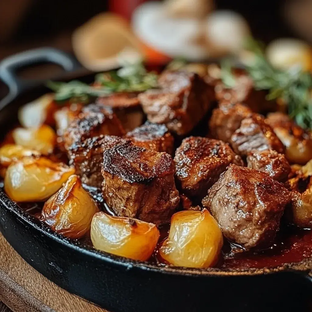 Schaschlik-Topf aus dem Ofen