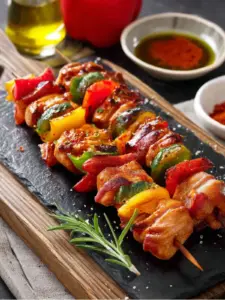 Saftige Schaschlikspieße vom Schweinenacken