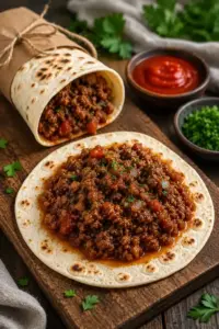 Schnelle Tortilla mit Hackfleisch