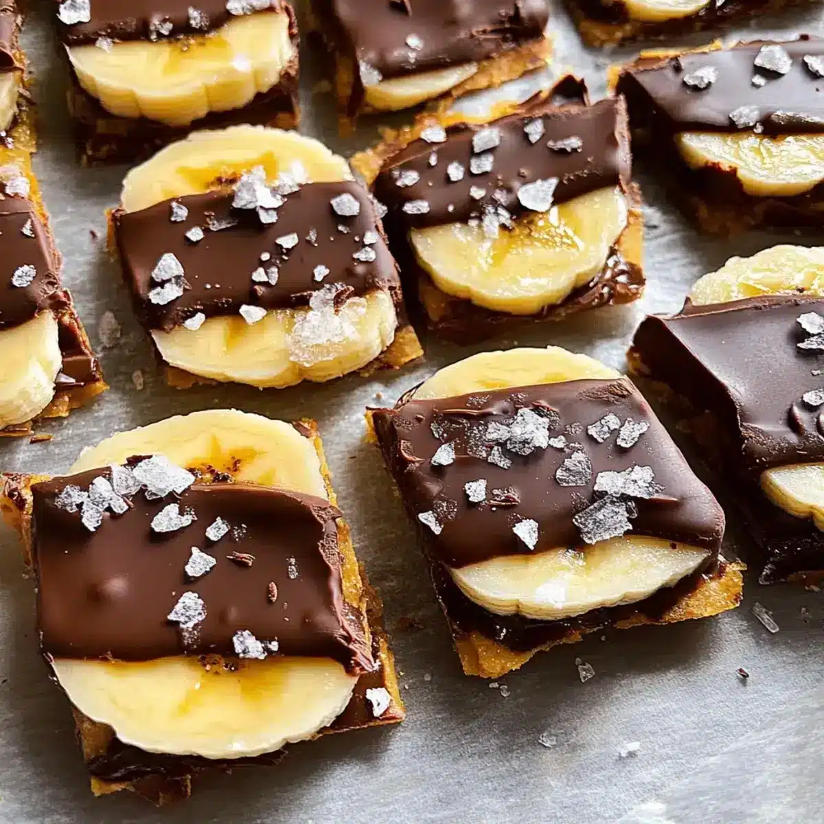 Schokoladen-Erdnussbutter-Bananen-Rinde