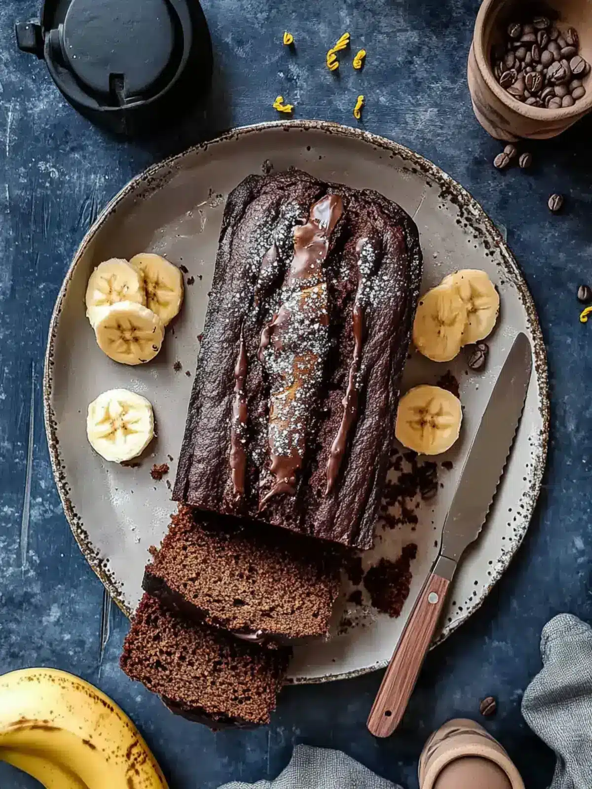 Schokoladen-Espresso-Bananenbrot