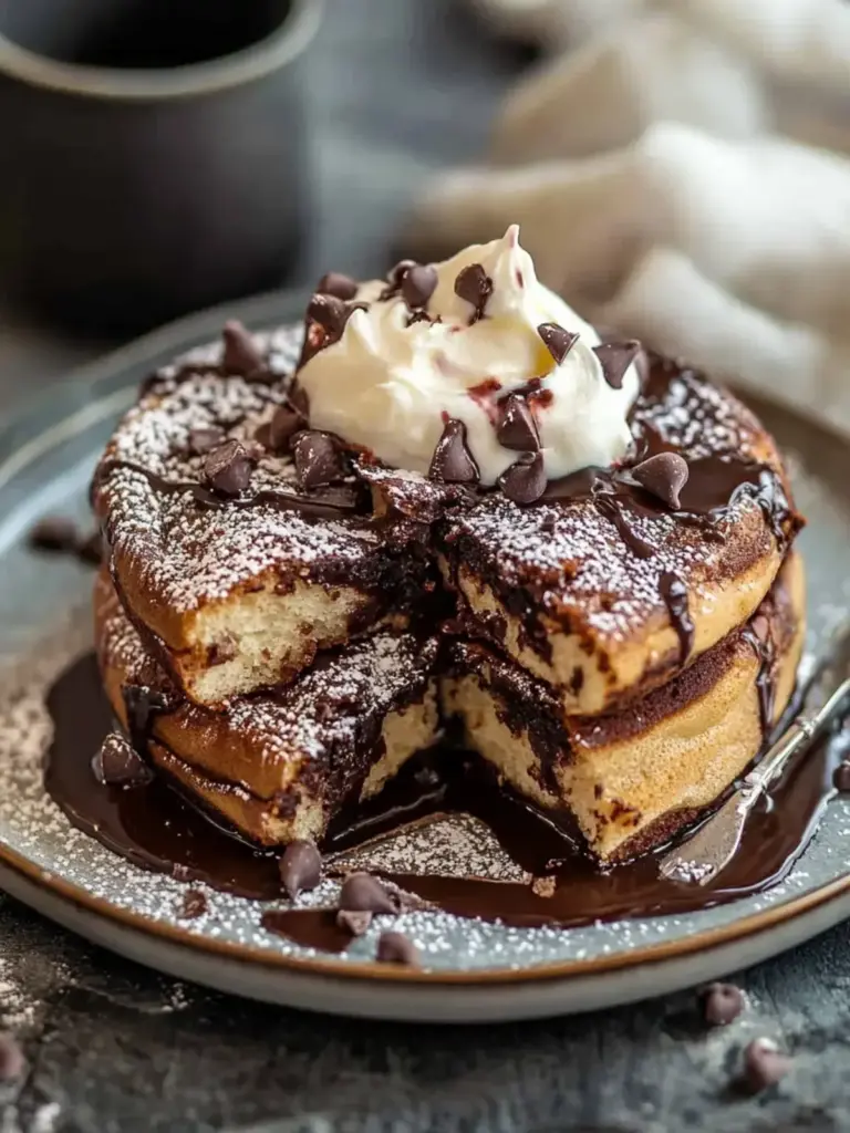 Schokoladenstückchen Pfannkuchen