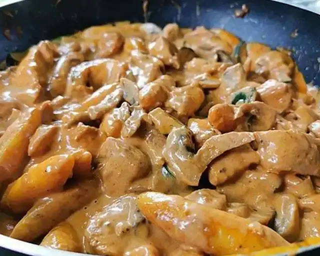 Schupfnudel Hähnchen Gemüsepfanne